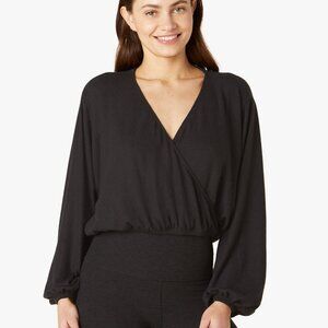 BEYOND YOGA Wrapped Up Black Pullover SIZE SMALL
